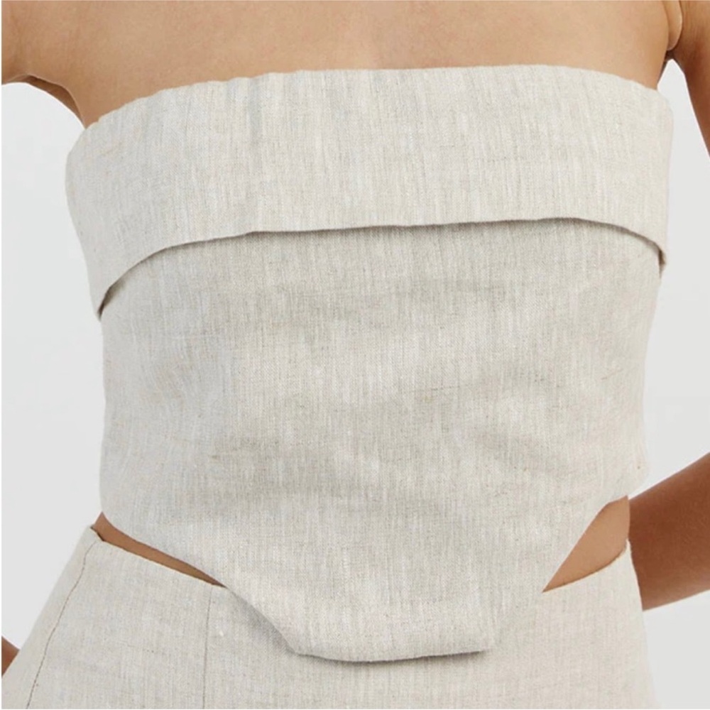 Dissh Lily linen corset too - size 2